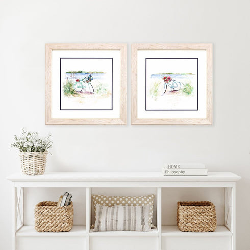 Set Of Two Summer Ride Brown Framed Wall Art