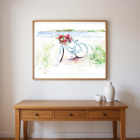 Set Of Two Summer Ride Brown Framed Wall Art