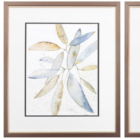 Set Of Two Lotta Latte Silver Framed Wall Art