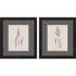 Set Of Two Delicate Stems Brown Framed Wall Art