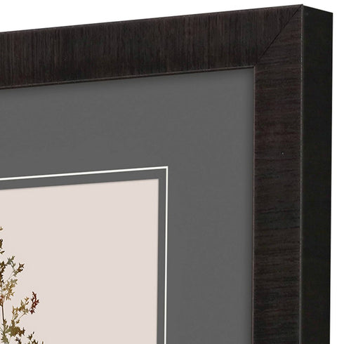Set Of Two Delicate Stems Brown Framed Wall Art