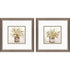 Set Of Two Earthy Garden Silver Framed Wall Art