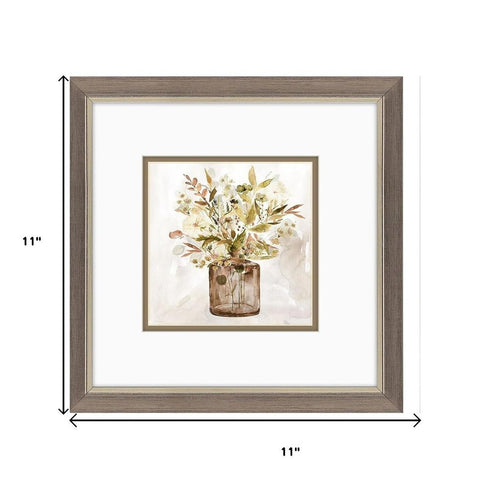 Set Of Two Earthy Garden Silver Framed Wall Art