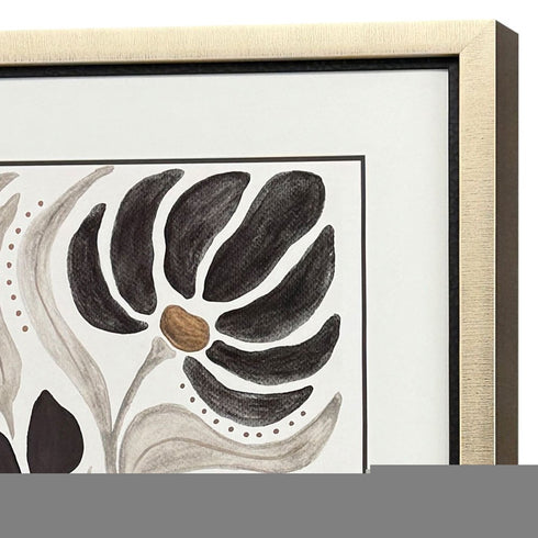 Modern Petals II Gold Framed Wall Art