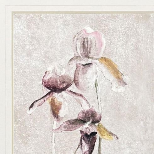 Purple Dancing Orchid II Silver Framed Wall Art