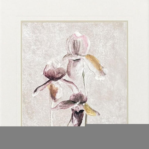 Purple Dancing Orchid II Silver Framed Wall Art