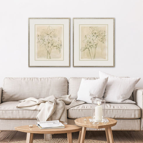 Set Of Two Spring Promises Silver Framed Wall Art