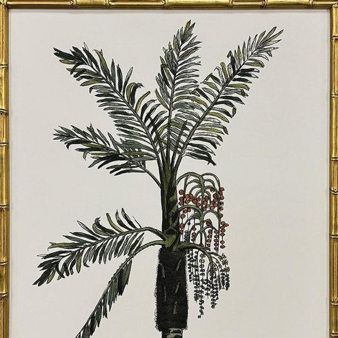 Set Of Four Contemporary Palm II Gold Framed Wall Art