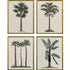 Set Of Four Contemporary Palm II Gold Framed Wall Art