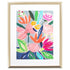 Naive Neon Bouquet I Gold Framed Wall Art