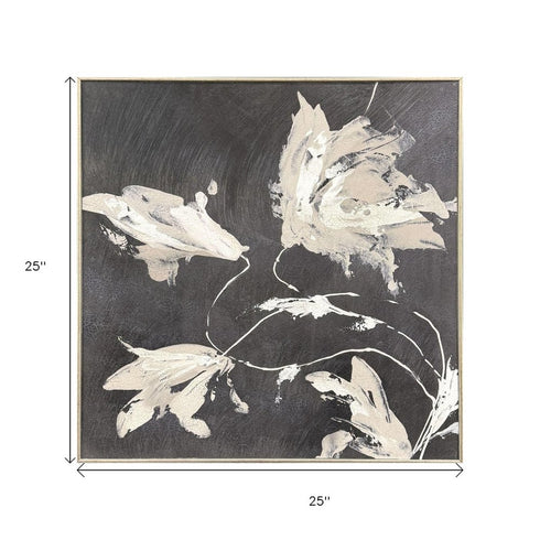 Neutral Flora II Gold Framed Wall Art