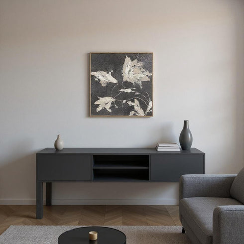 Neutral Flora II Gold Framed Wall Art