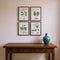 Set Of Four Magical Botany Black Framed Wall Art