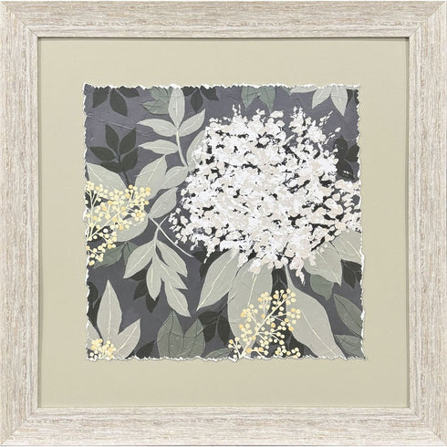 My Garden I Distressed White Framed Wall Art