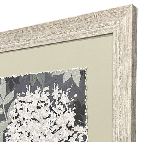 My Garden I Distressed White Framed Wall Art