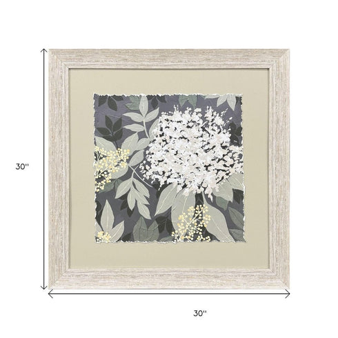 My Garden I Distressed White Framed Wall Art