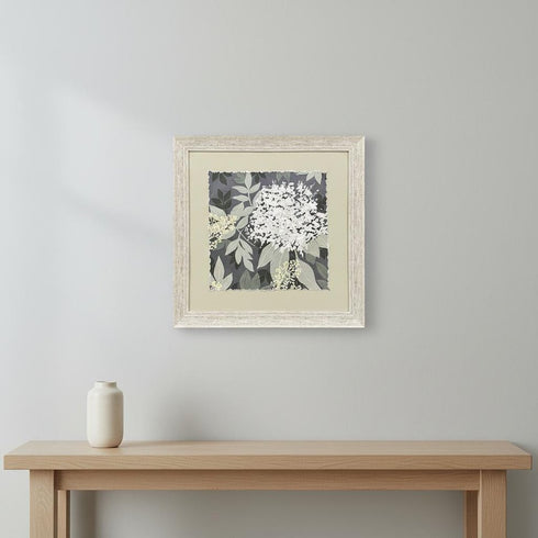 My Garden I Distressed White Framed Wall Art