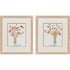 Set Of Two Wiry Poppies Brown Framed Wall Art