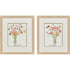 Set Of Two Wiry Poppies Brown Framed Wall Art