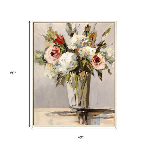 Bountiful Distressed White Floater Frame Wall Art