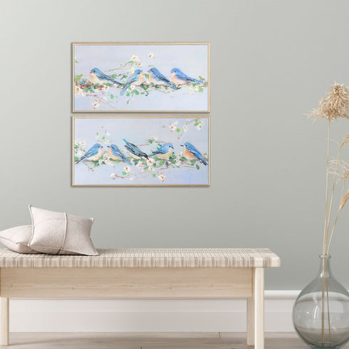 Set Of Two Chatter Branch Brown Framed Wall Art