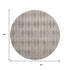 9' X 12' Beige And Gray Geometric Washable Area Rug With UV Protection