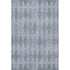 9' X 12' Denim Blue And Ivory Geometric Washable Area Rug With UV Protection