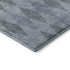 9' X 12' Denim Blue And Ivory Geometric Washable Area Rug With UV Protection