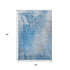 5' X 8' Blue And Gray Abstract Washable Area Rug With UV Protection