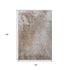 5' X 8' Coffee And Gray Abstract Washable Area Rug With UV Protection