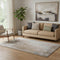 5' X 8' Coffee And Gray Abstract Washable Area Rug With UV Protection