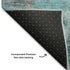 5' X 8' Teal And Gray Abstract Washable Area Rug With UV Protection