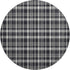 9' X 12' Black And Ivory Plaid Washable Area Rug With UV Protection