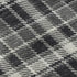 9' X 12' Black And Ivory Plaid Washable Area Rug With UV Protection