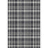 9' X 12' Black And Ivory Plaid Washable Area Rug With UV Protection