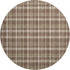 9' X 12' Chocolate And Ivory Plaid Washable Area Rug With UV Protection