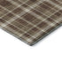 9' X 12' Chocolate And Ivory Plaid Washable Area Rug With UV Protection