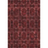 9' X 12' Burgundy Red And Gray Floral Medallion Washable Area Rug With UV Protection