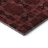 9' X 12' Burgundy Red And Gray Floral Medallion Washable Area Rug With UV Protection