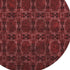 9' X 12' Burgundy Red And Gray Floral Medallion Washable Area Rug With UV Protection