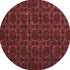 9' X 12' Burgundy Red And Gray Floral Medallion Washable Area Rug With UV Protection