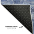 9' X 12' Denim Blue And Ivory Floral Medallion Washable Area Rug With UV Protection