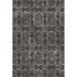 9' X 12' Gray And Charcoal Floral Medallion Washable Area Rug With UV Protection