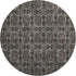 9' X 12' Gray And Charcoal Floral Medallion Washable Area Rug With UV Protection