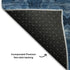 9' X 12' Navy Blue And Gray Floral Medallion Washable Area Rug With UV Protection