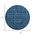 9' X 12' Navy Blue And Gray Floral Medallion Washable Area Rug With UV Protection