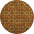 9' X 12' Rust Copper And Gold Floral Medallion Washable Area Rug With UV Protection