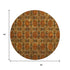 9' X 12' Rust Copper And Gold Floral Medallion Washable Area Rug With UV Protection