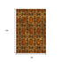 9' X 12' Rust Copper And Gold Floral Medallion Washable Area Rug With UV Protection