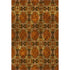9' X 12' Rust Copper And Gold Floral Medallion Washable Area Rug With UV Protection